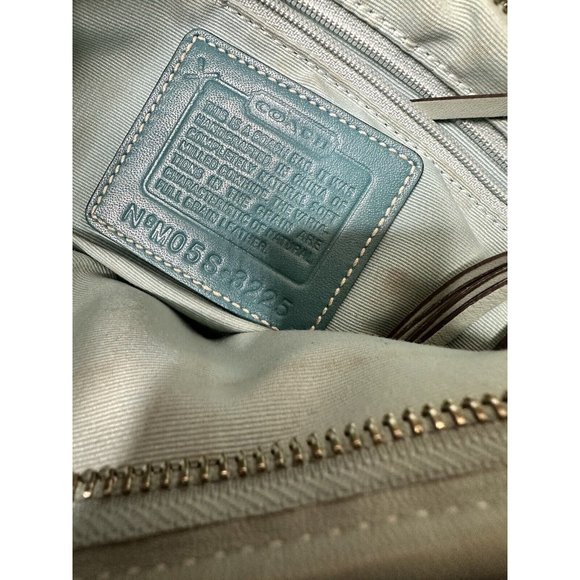 Coach Small Hobo Bag Light Mint Green Purse Pebbled Leather Zip Buckle Y2K #3225 - Picture 4 of 5